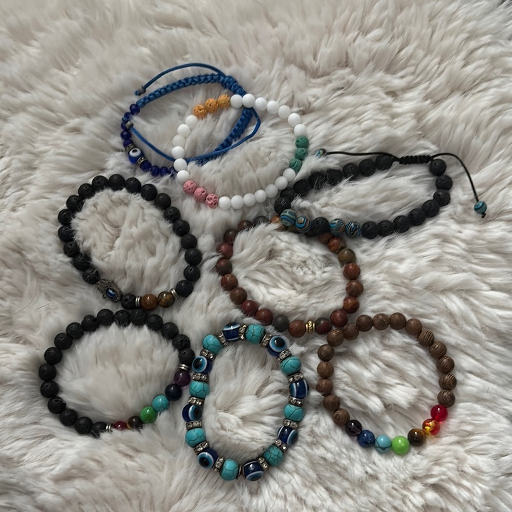 Black and White Beaded Jewelry Bracelets